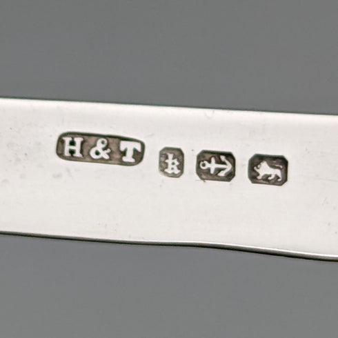 1884 年英國古董白色珍珠手柄純銀刀片小刀 Hilliard and Thomason